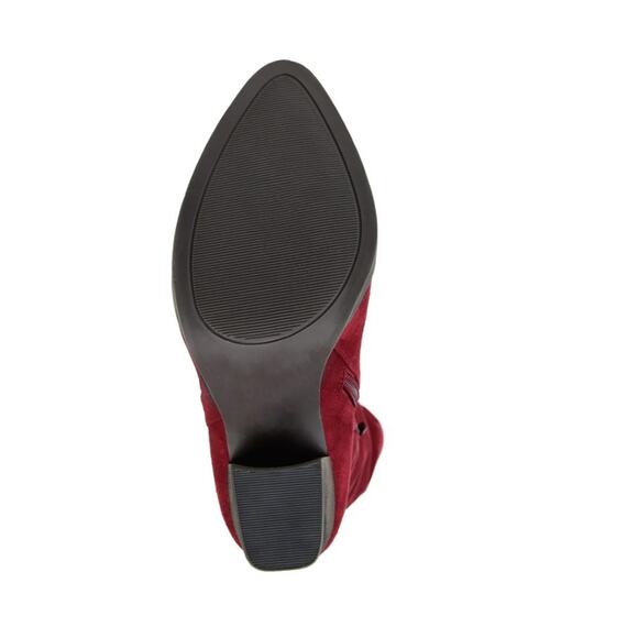 Journee Collection Women's Kyllie Wide Calf Boots Burgundy Size 7.5 - Picture 7 of 7